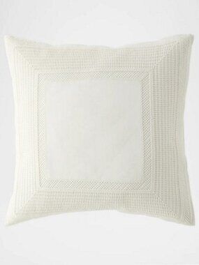 Ralph Lauren Home Adalia Collection - Caden Euro Sham - White New 26"x26"